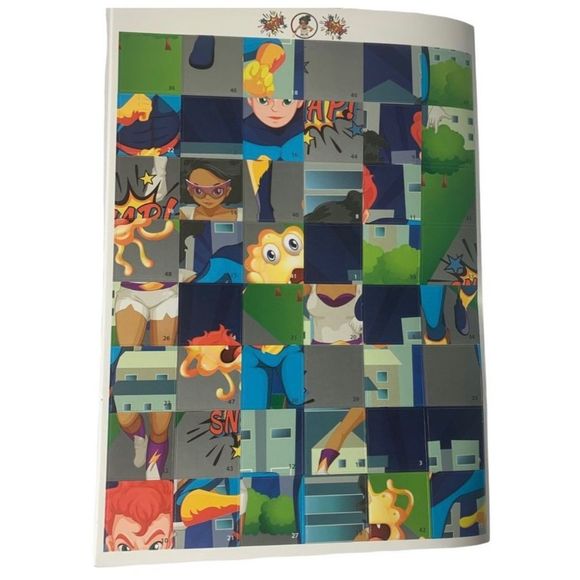 Superheroes Sticker Puzzle Activity Craft Book Great Prize Reward Fun Hand Eye - Picture 4 of 4